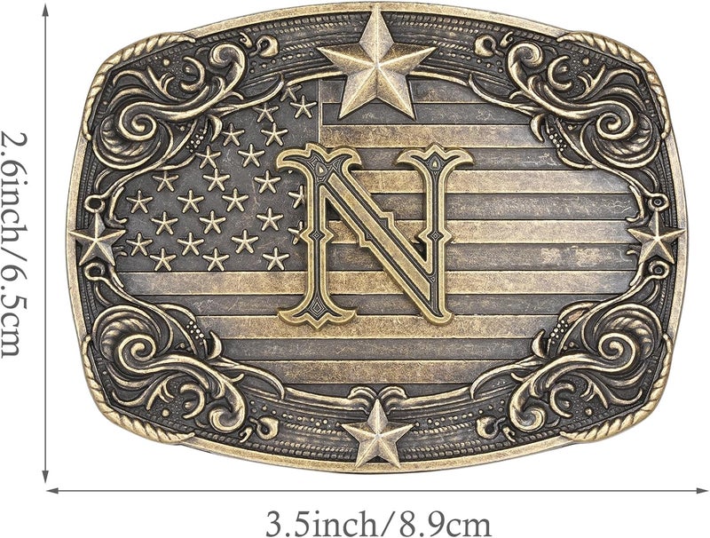 Flipslo Store Western Belt Buckle for Men Women Initial Letter A to Z Cowboy Belt Buckle Texas Buckle hebillas vaqueras para hombre - Image 2